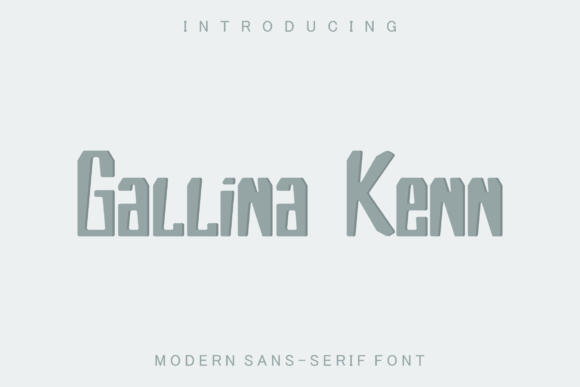 Gallina Kenn: A Display Font for Editorial Creators