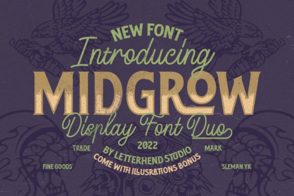 Midgrow Duo: A Display Font That Elevates Handmade Products