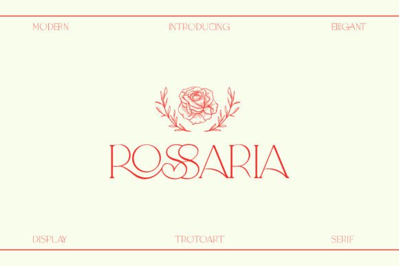 Rossaria: An Elegant Serif Display Font for Publishing