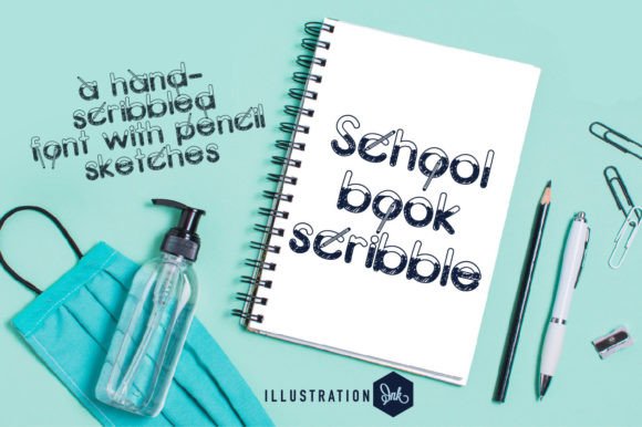 Schoolbook Scribble: A Handwritten Display Font with Playful Web Charm